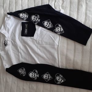 Black & white cropped tee